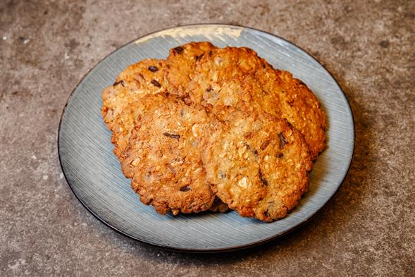 Cookies med nødder og chokolade