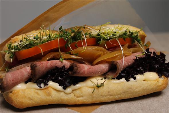 Fyldig sandwich  -  Steaksandwich