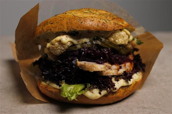 Fyldig sandwich  -  Flæskesteg